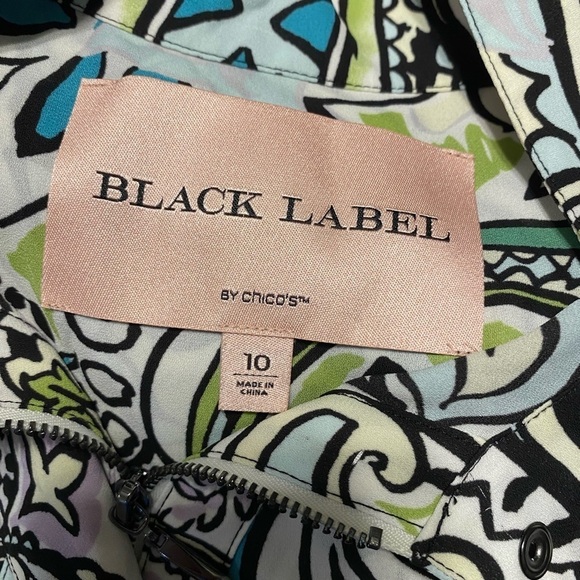 Black Label Chico’s Paisley Easy Jacket - Picture 5 of 9